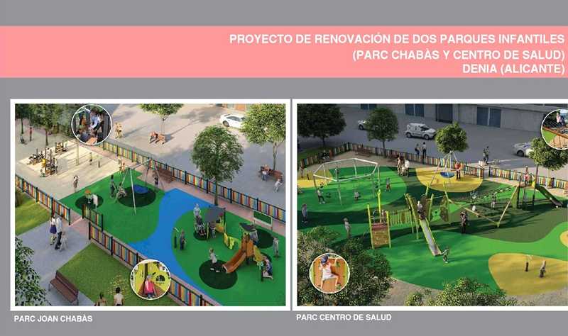 Recreació dels parcs infantils després de la renovació