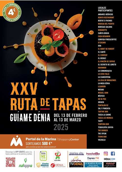  Llega la XXV Ruta de Tapas Dénia 