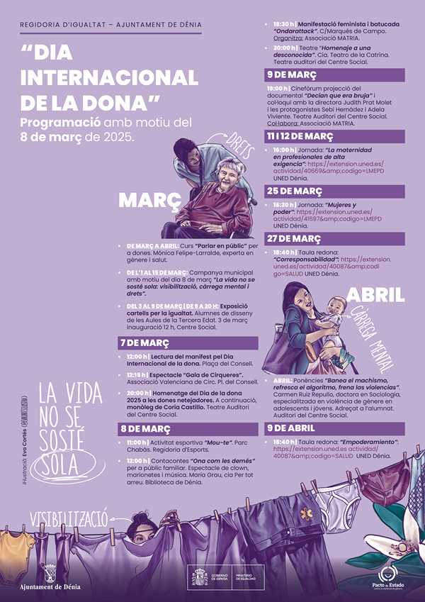  
Dénia dedica su campaña del Día Internacional de la Mujer a visibilizar el trabajo no reconocido de las mujeres 