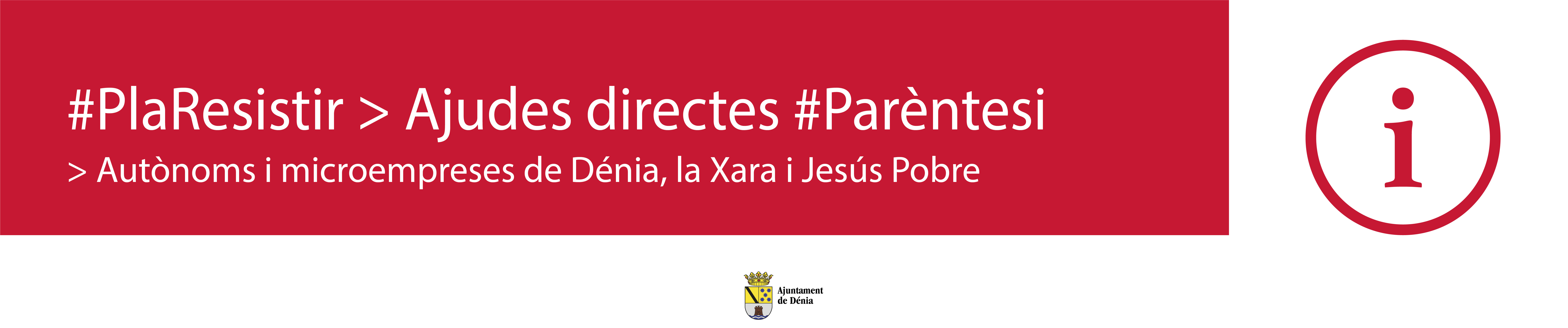 #PlaResistir> Ajudes directes #Parèntesi Autònoms i microempreses de Dénia, la Xara i Jesús Pobre